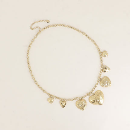 Collier - breloques coeurs