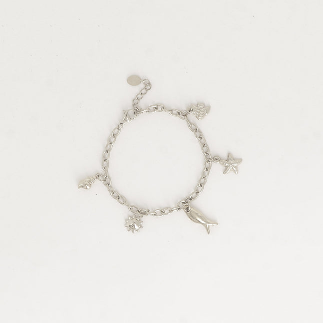 Bracelet - poissons, coquillages, soleil, étoile de mer