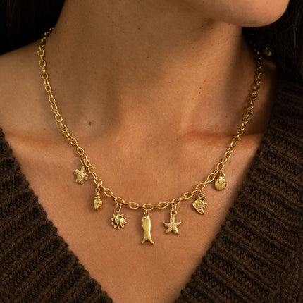 Necklace - fish, seashells, sun, starfish