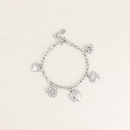 Bracelet - breloques coeurs