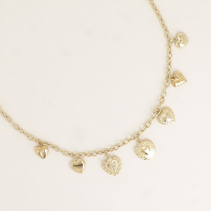 Collier - pampilles coeurs