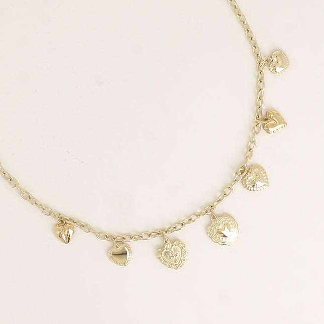 Collier - pampilles coeurs