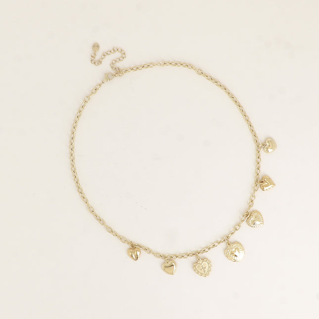 Collier - pampilles coeurs
