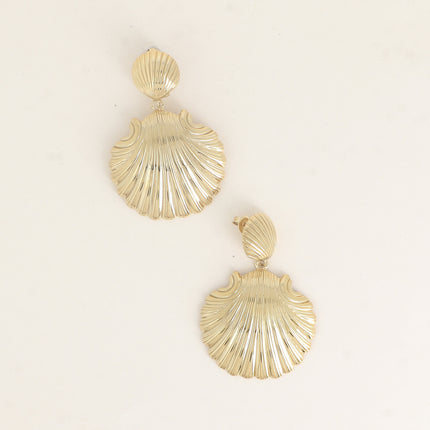 Boucles pendantes - coquillages texturés