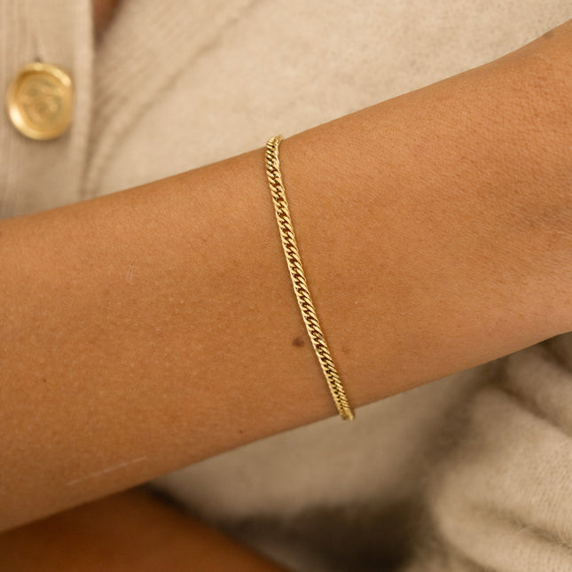 Bracelet - maille fine gourmette 3mm