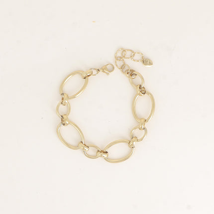 Bracelet - maille alternée d'anneaux ovales