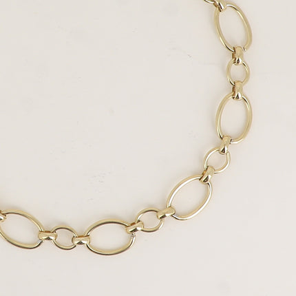 Collier - maille alternée d'anneaux ovales