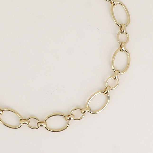 Collier - maille alternée d'anneaux ovales