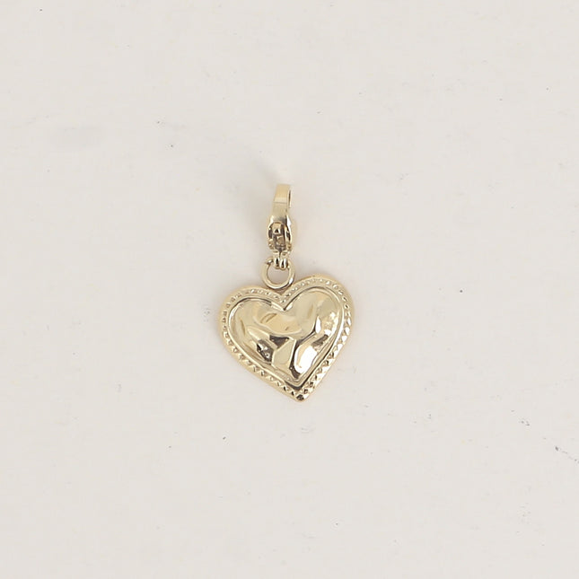 Charm - coeur bombé texturé