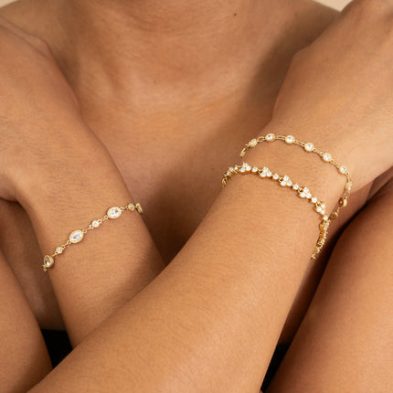 Bracelet - 4-crystal links