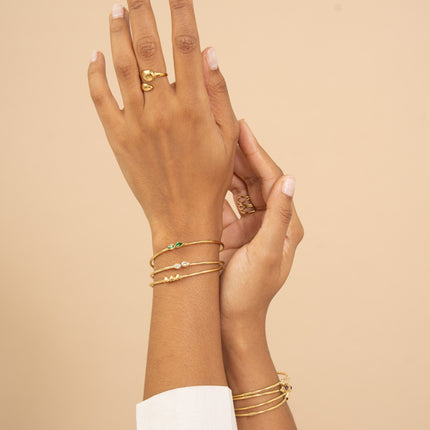 Bangle - 2 drop crystals
