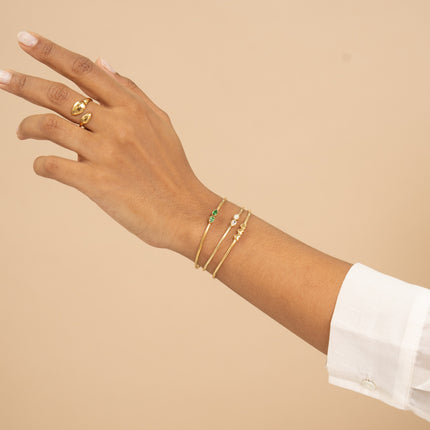 Bangle - 2 drop crystals
