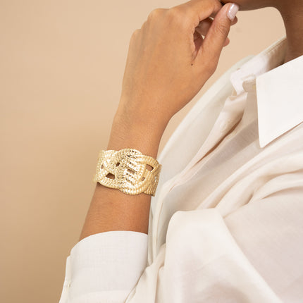 Cuff - braided and textured knit