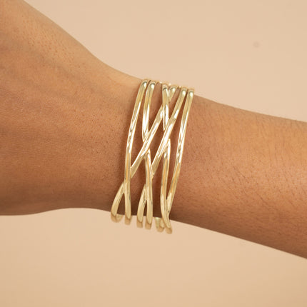 Cuff - 6 intertwined rings
