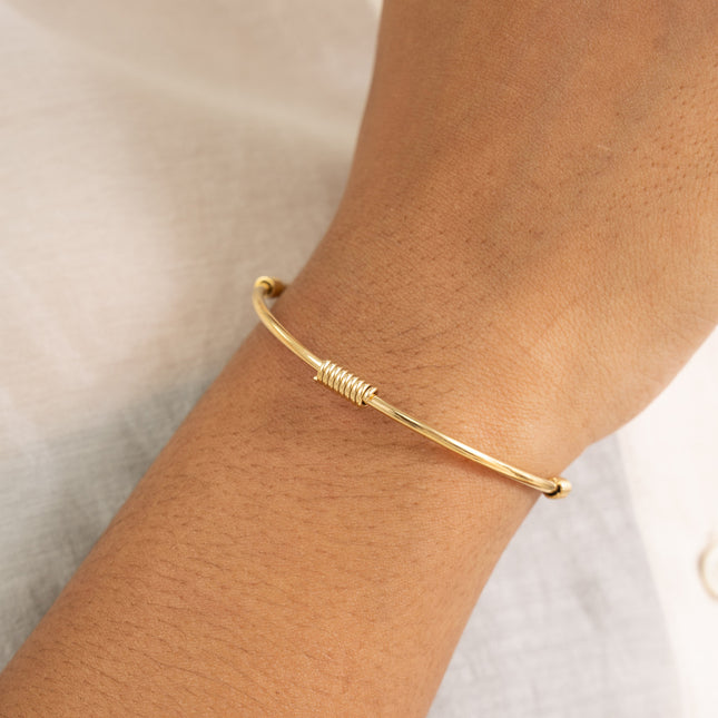 Bangle - ring with 3 spring patterns