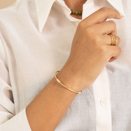 Bangle - ring with 3 spring patterns