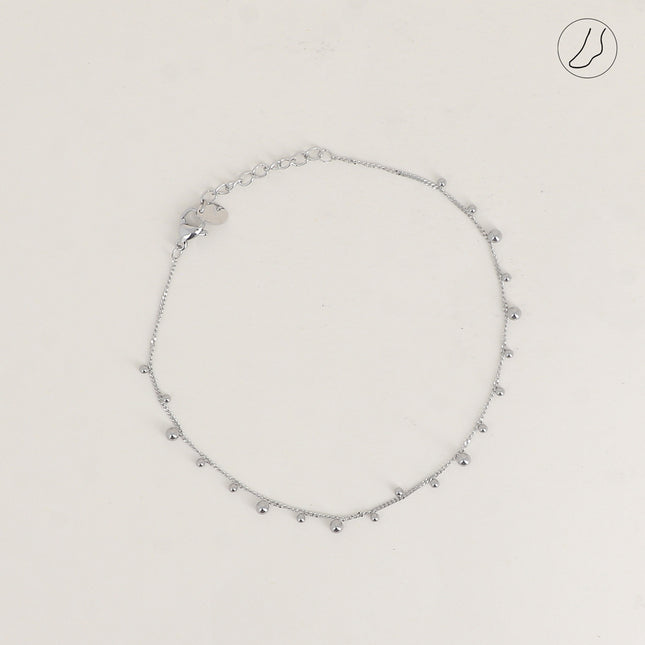 Chevillère - maille gourmette avec boules de 2 tailles différentes