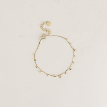 Bracelet - maille gourmette et boules 2 tailles