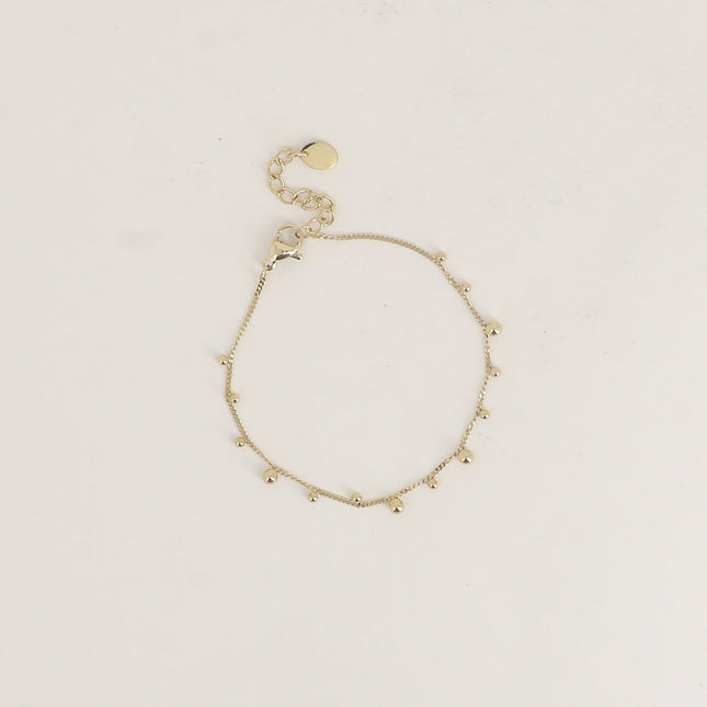 Bracelet - maille gourmette et boules 2 tailles