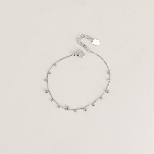 Bracelet - maille gourmette et boules 2 tailles