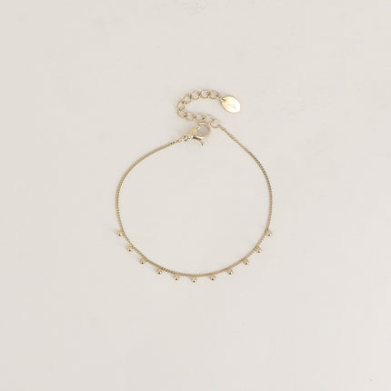 Bracelet - maille gourmette et petites boules