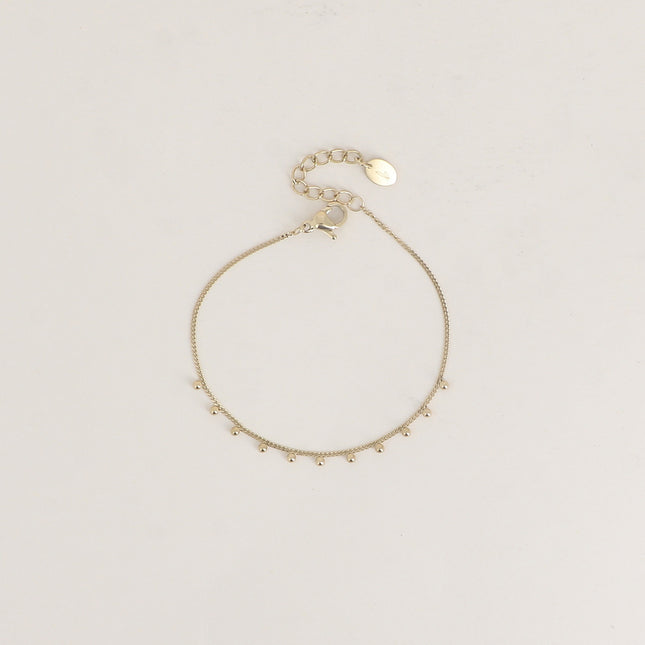 Bracelet - maille gourmette et petites boules