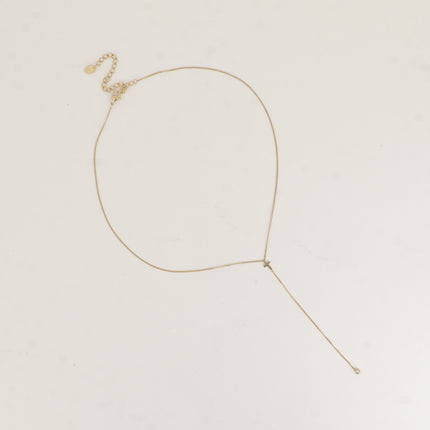 Collier Y - croix religieuse et oxyde de zirconium