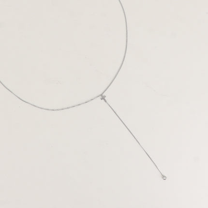 Collier Y - croix religieuse et oxyde de zirconium