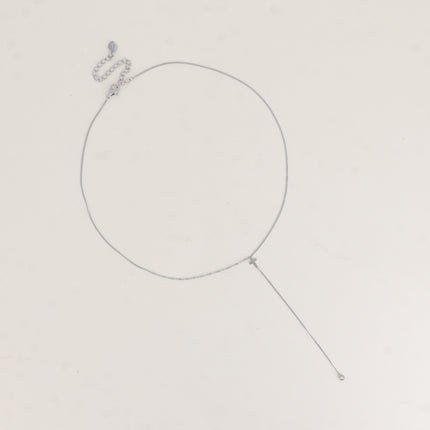Collier Y - croix religieuse et oxyde de zirconium