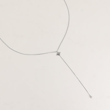Collier Y - étoile du Nord et oxyde de zirconium