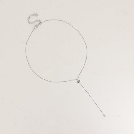 Collier Y - étoile du Nord et oxyde de zirconium
