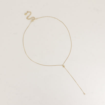 Collier Y - losange de 4 boules et oxyde de zirconium