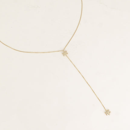 Collier Y - 2 fleurs