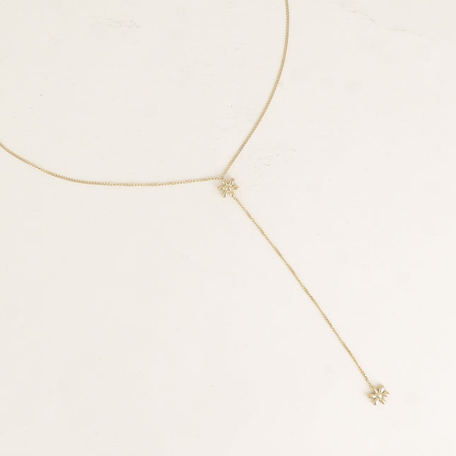 Collier Y - 2 fleurs