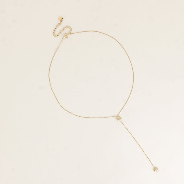 Collier Y - 2 fleurs