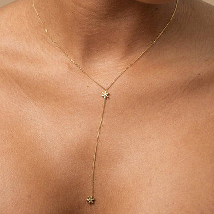 Collier Y - 2 fleurs