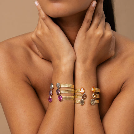 Jonc Phoebe Oval - orné de cristaux de Swarovski® ovales