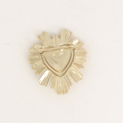 Broche - coeur aux contours feuilletés