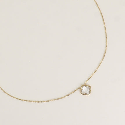 Collier - cristal taillé carré
