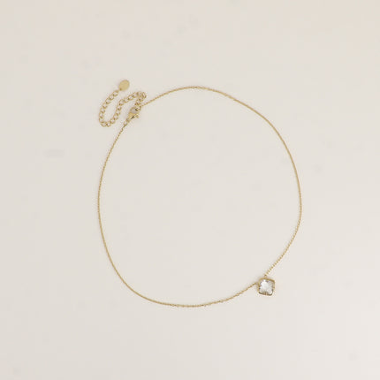 Collier - cristal taillé carré
