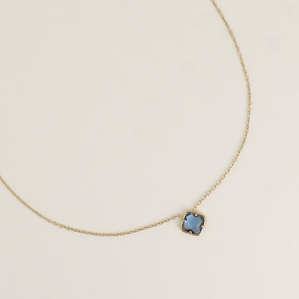 Collier - cristal taillé carré