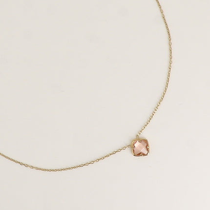 Collier - cristal taillé carré