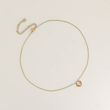 Collier - cristal taillé carré