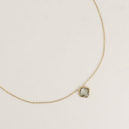 Collier - cristal taillé carré