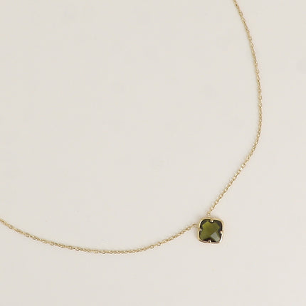 Collier - cristal taillé carré