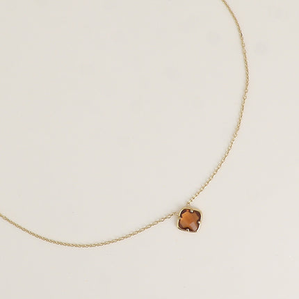 Collier - cristal taillé carré
