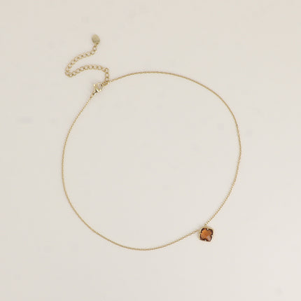 Collier - cristal taillé carré