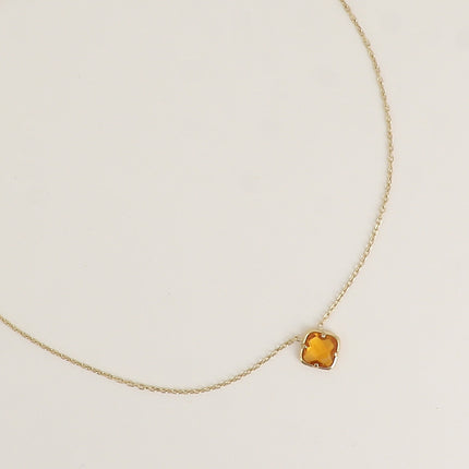 Collier - cristal taillé carré
