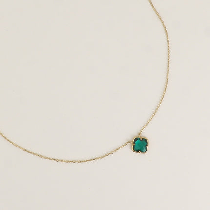 Collier - cristal taillé carré