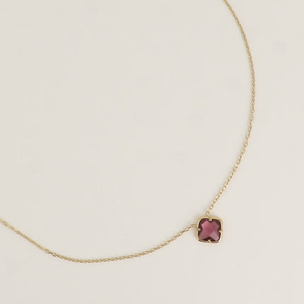 Collier - cristal taillé carré